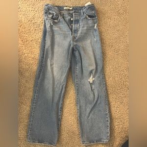 Levi’s medium wash high waisted jeans